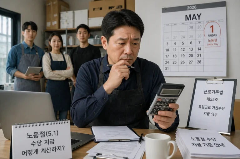 2026 노동절 근무 수당 | 정규, 알바 직원들에게 얼마 줘야 하나? (사업주 필독)