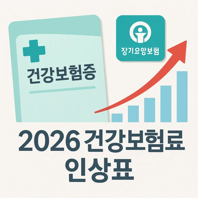 2026 건강보험료 인상표 ┃ 직장가입자·지역가입자 부담액 비교(예상 가이드)