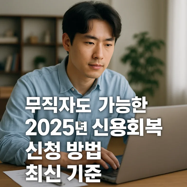 무직자 신용회복 가능할까? 신청 조건과 승인 기준