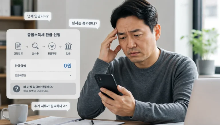 종합소득세 환급 신청했는데 왜 입금 안되지? 어떻게 해결 해야하지?